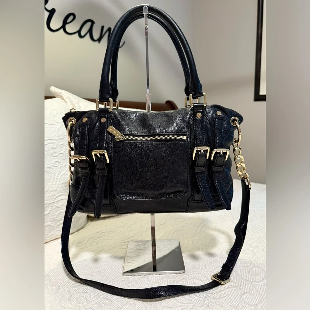Gently Used Michael Kors Black Leather Handbag